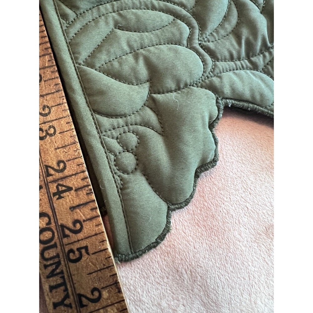 ASOS DESIGN Cut Work Quilted Jacket -Olive Khaki Womens S Small 4 6 - Picture 11 of 12